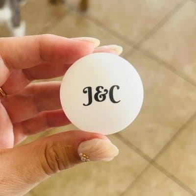 Custom UV printed ping pong balls — customer order