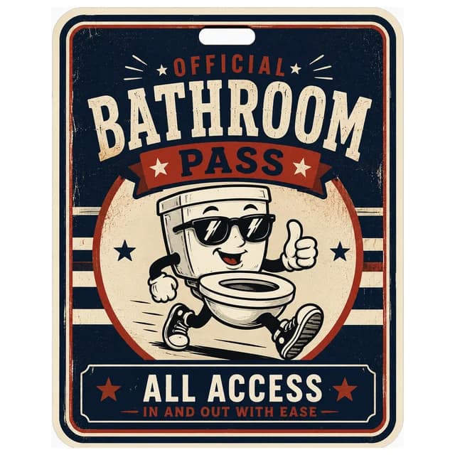 Student Bathroom Pass — Official Bathroom Pass