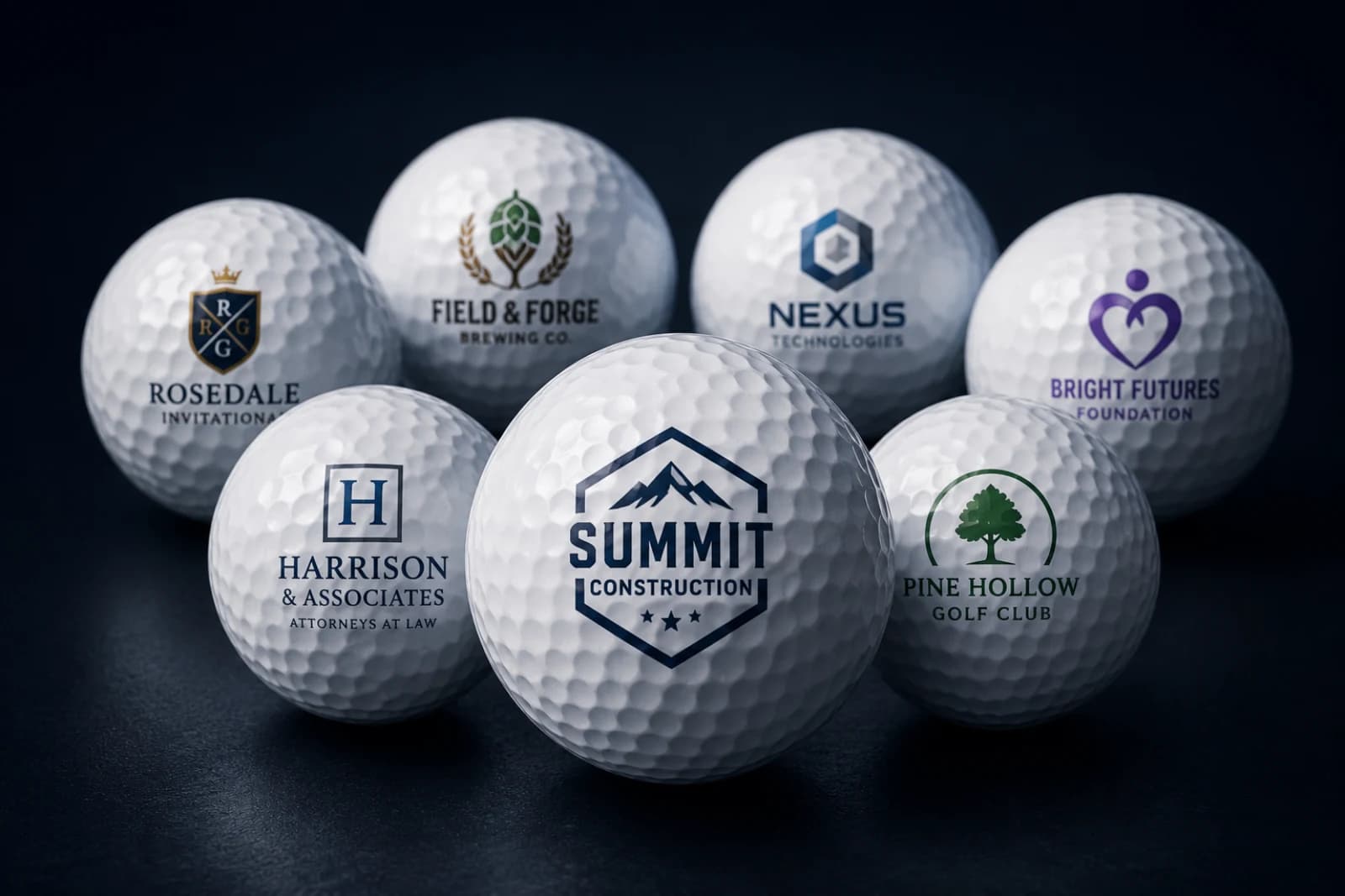 Custom printed golf ball with full-color UV print