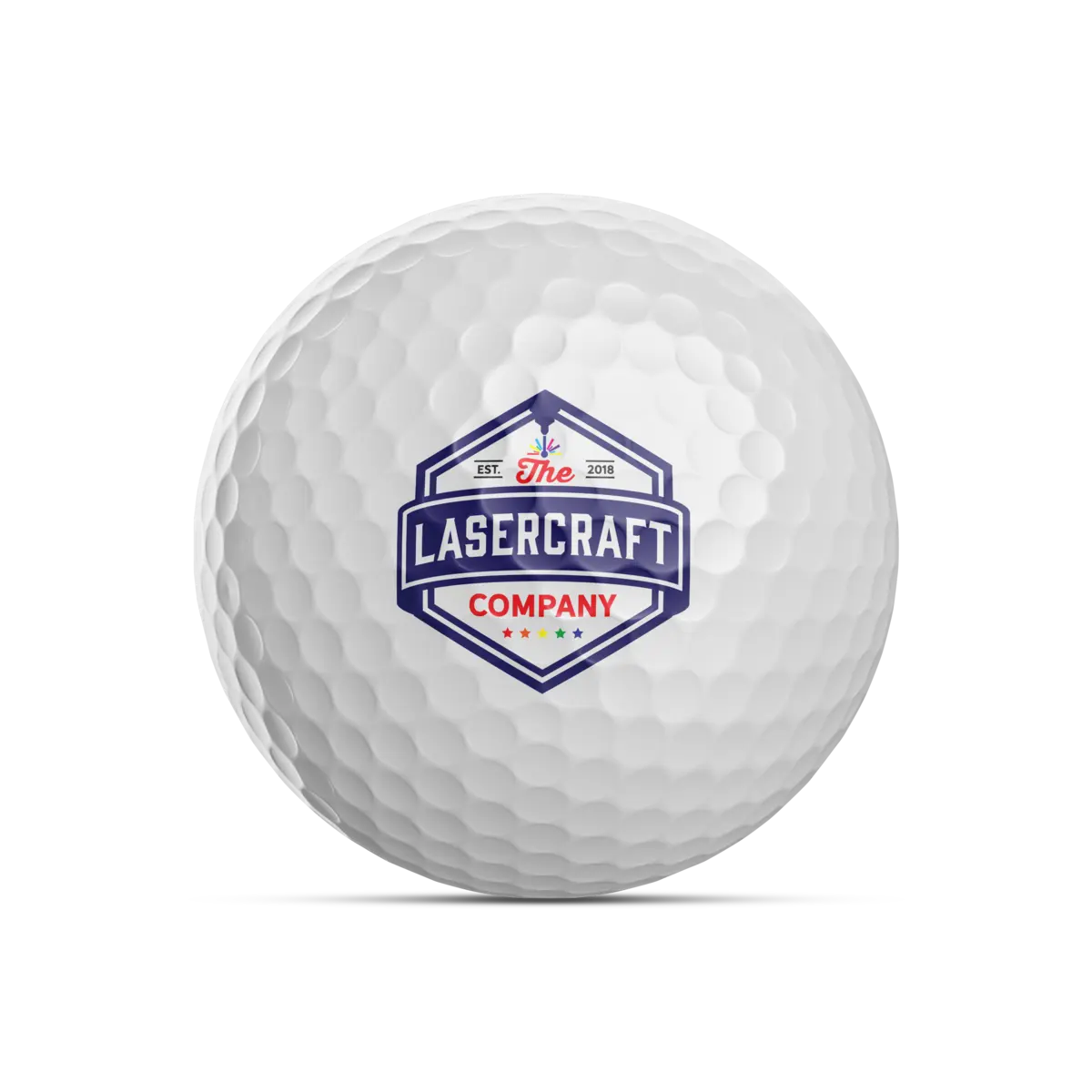 Custom printed golf ball with full-color UV print