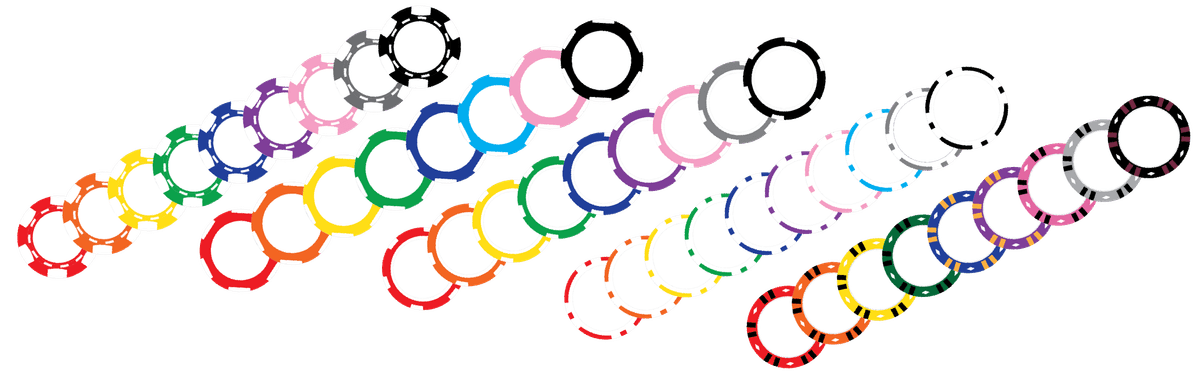 Custom UV printed poker chips — casino weight clay composite