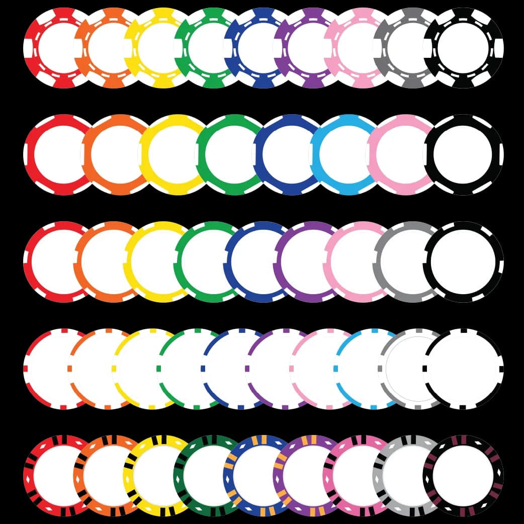 Custom UV-printed poker chips